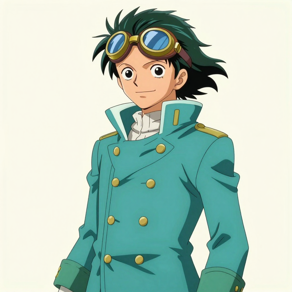 DeepAny Studio anime-style sky pirate character reference